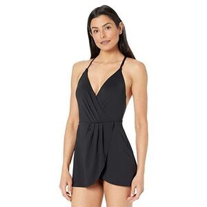 Anne Cole Women's Live In Color Twist Front Shirred One Piece size 12